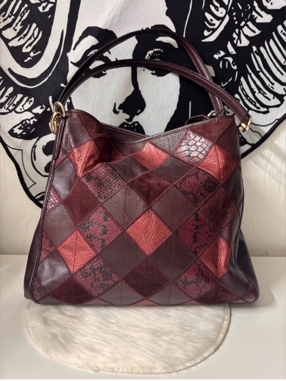 (RESERVED)Coach phoebe patchwork